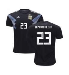 Argentina #23 A.Marchesin Away Kid Soccer Country Jersey