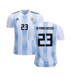 Argentina #23 A.Marchesin Home Kid Soccer Country Jersey