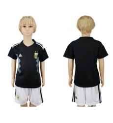Argentina Blank Away Kid Soccer Country Jersey
