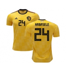 Belgium #24 Kabasele Away Kid Soccer Country Jersey