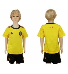 Belgium Blank Away Kid Soccer Country Jersey