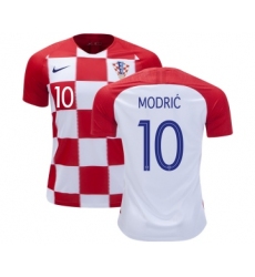Croatia #10 Modric Home Kid Soccer Country Jersey