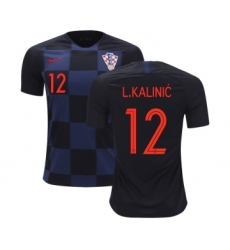 Croatia #12 L.Kalinic Away Kid Soccer Country Jersey