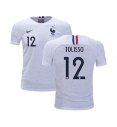 France #12 Tolisso Away Kid Soccer Country Jersey