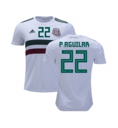 Mexico #22 P.Aguilar Away Kid Soccer Country Jersey