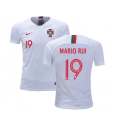 Portugal #19 Mario Rui Away Kid Soccer Country Jersey