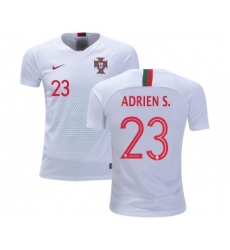 Portugal #23 Adrien S. Away Kid Soccer Country Jersey