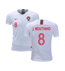 Portugal #8 J.Moutinho Away Kid Soccer Country Jersey