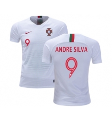 Portugal #9 Andre Silva Away Kid Soccer Country Jersey
