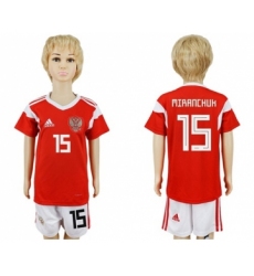 Russia #15 Miranchuk Home Kid Soccer Country Jersey