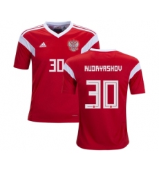 Russia #30 Kudryashov Home Kid Soccer Country Jersey