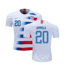 USA #20 Arriola Home Kid Soccer Country Jersey