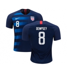 USA #8 Dempsey Away Kid Soccer Country Jersey