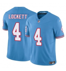 Men's Tennessee Titans #4 Tyler Lockett Blue 2025 F.U.S.E. Throwback Vapor Limited Football Stitched Jersey