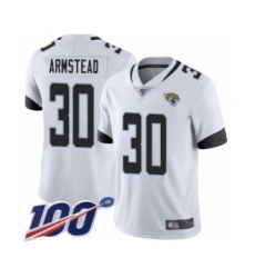 Men's Jacksonville Jaguars #30 Ryquell Armstead White Vapor Untouchable Limited Player 100th Season Football Jersey