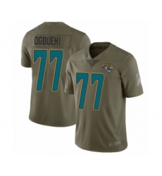 Men's Jacksonville Jaguars #77 Cedric Ogbuehi Limited Olive 2017 Salute to Service Football Jersey