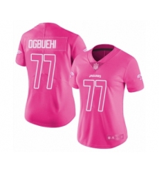 Women's Jacksonville Jaguars #77 Cedric Ogbuehi Limited Pink Rush Fashion Football Jersey
