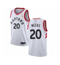 Youth Toronto Raptors #20 Jodie Meeks Swingman White 2019 Basketball Finals Champions Jersey - Association Edition