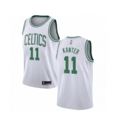 Men's Boston Celtics #11 Enes Kanter Authentic White Basketball Jersey - Association Edition