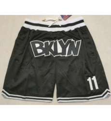 Men's Brooklyn Nets #11 Kyrie Irving Black Just Don Swingman Shorts