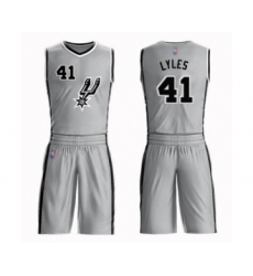Women's San Antonio Spurs #41 Trey Lyles Swingman Silver Basketball Suit Jersey Statement Edition