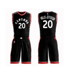 Youth Toronto Raptors #20 Rondae Hollis-Jefferson Swingman Black Basketball Suit Jersey Statement Edition