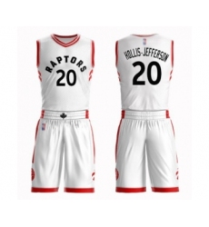 Youth Toronto Raptors #20 Rondae Hollis-Jefferson Swingman White Basketball Suit Jersey - Association Edition