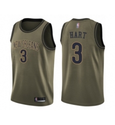 Men's New Orleans Pelicans #3 Josh Hart Swingman Green Salute to Service Basketball Jersey