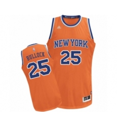 Men's New York Knicks #25 Reggie Bullock Authentic Orange Alternate Basketball Jersey
