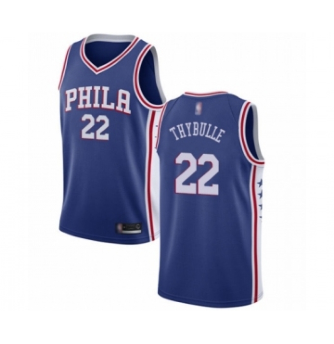 Men's Philadelphia 76ers #22 Mattise Thybulle Swingman Blue Basketball Jersey - Icon Edition