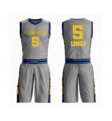 Women's Memphis Grizzlies #5 Bruno Caboclo Swingman Gray Basketball Suit Jersey - City Edition