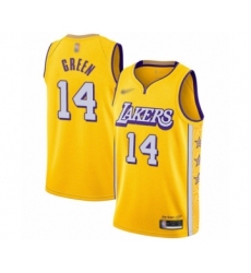 Women's Los Angeles Lakers #14 Danny Green Swingman Gold Basketball Jersey - 2019-20 City Edition