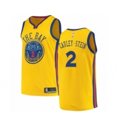 Youth Golden State Warriors #2 Willie Cauley-Stein Swingman Gold Basketball Jersey - City Edition