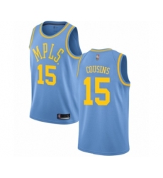 Youth Los Angeles Lakers #15 DeMarcus Cousins Swingman Blue Hardwood Classics Basketball Jersey