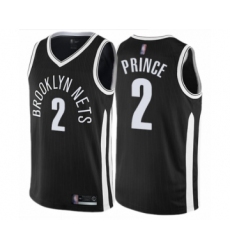Men's Brooklyn Nets #2 Taurean Prince Authentic Black Basketball Jersey - City Edition