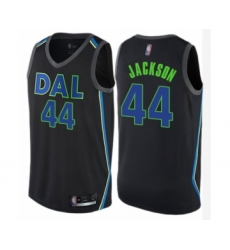 Men's Dallas Mavericks #44 Justin Jackson Authentic Black Basketball Jersey - City Edition