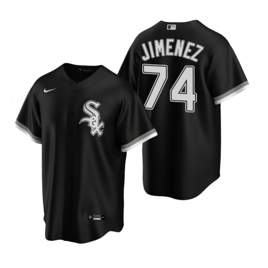 Men's Nike Chicago White Sox #74 Eloy Jimenez Black Alternate Stitched ...
