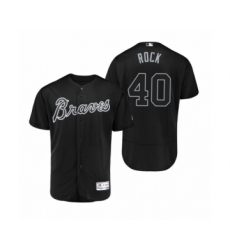 Men's Braves #40 Mike Soroka Rock Black 2019 Players Weekend Authentic Jersey