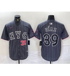 Men's New York Mets #39 Edwin Diaz Gray 2024 City Connect Cool Base Jerseys