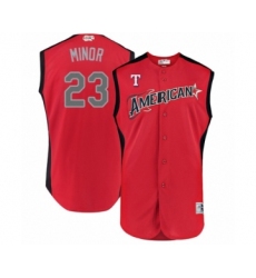 Men's Texas Rangers #23 Mike Minor Authentic Red American League 2019 Baseball All-Star Jersey