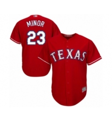 Men's Texas Rangers #23 Mike Minor Replica Red Alternate Cool Base Baseball Jersey