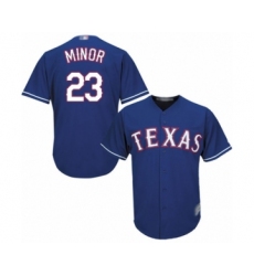 Men's Texas Rangers #23 Mike Minor Replica Royal Blue Alternate 2 Cool Base Baseball Jersey