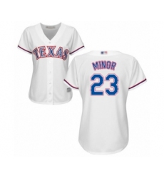 Women's Texas Rangers #23 Mike Minor Authentic White Home Cool Base Baseball Jersey