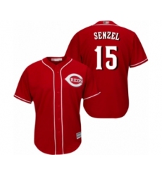 Youth Cincinnati Reds #15 Nick Senzel Authentic Red Alternate Cool Base Baseball Jersey