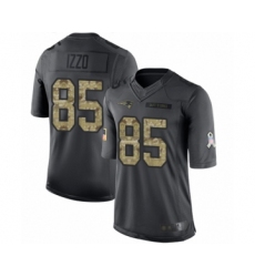 Men's New England Patriots #85 Ryan Izzo Limited Black 2016 Salute to Service Football Jersey