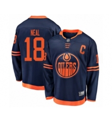 Youth Edmonton Oilers #18 James Neal Authentic Navy Blue Alternate Fanatics Branded Breakaway Hockey Jersey