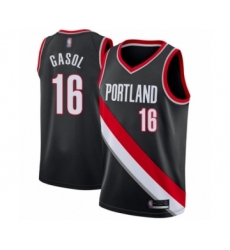 Youth Portland Trail Blazers #16 Pau Gasol Swingman Black Basketball Jersey - Icon Edition