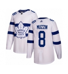 Men's Toronto Maple Leafs #8 Jake Muzzin Authentic White 2018 Stadium Series Hockey Jersey