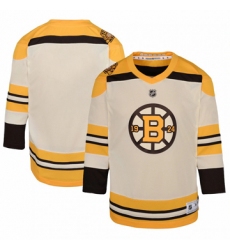 Men's Boston Bruins Blank Fanatics Branded Cream 100th Anniversary Premier Breakaway Jersey