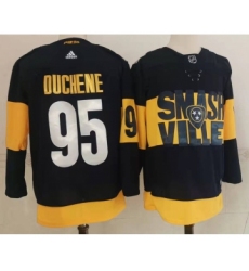 Men's Nashville Predators #95 Matt Duchene Black 2022 Stadium Series adidas Stitched NHL Jersey